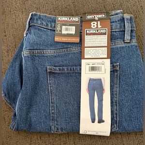 Kirkland Signature Women's High-Rise Straight Leg Jeans, Blue, Size 18 NTW